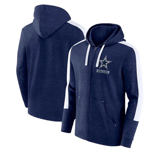 Men's Fanatics Heather Navy Dallas Cowboys Gains Hoodie