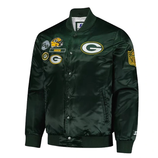 Men’s Green Bay Packers Starter Green Exclusive Varsity Jacket