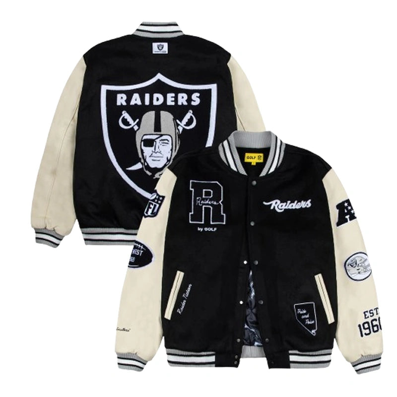 Men's Las Vegas Raiders Golf Wang Letterman Jacket