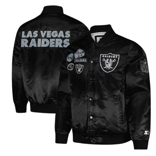 Men's Las Vegas Raiders Starter Black Exclusive Varsity Jacket