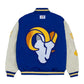 Men’s Los Angeles Rams Royal Letterman Full-Snap Jacket