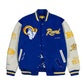 Men’s Los Angeles Rams Royal Letterman Full-Snap Jacket