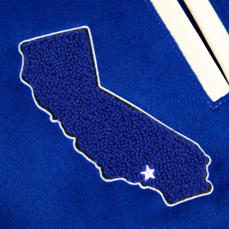 Men’s Los Angeles Rams Royal Letterman Full-Snap Jacket