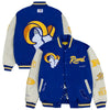 Men's Los Angeles Rams Royal Letterman Full-Snap Jacket