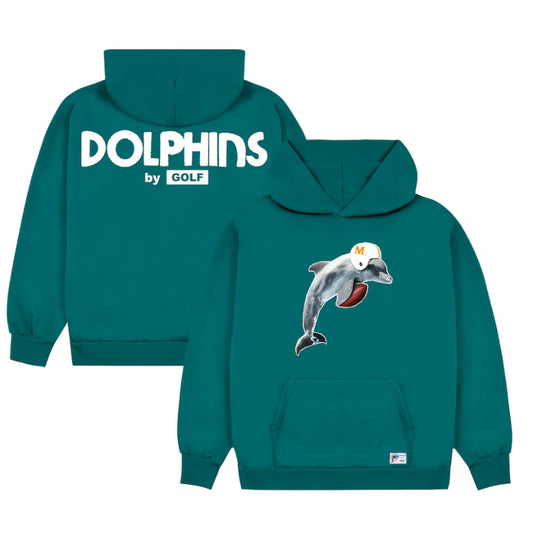 Men's Miami Dolphins GOLF WANG Aqua Cutout Pullover Hoodie