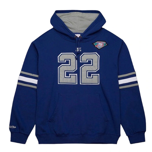 Men’s Mitchell & Ness Emmitt Smith Navy Dallas Cowboys Pullover Hoodie