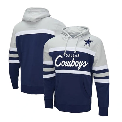 Men's Mitchell &amp; Ness Navy Heather Gray Dallas Cowboys Hoodie
