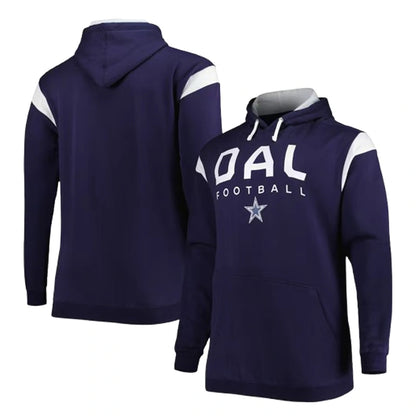 Men's Navy Dallas Cowboys Big &amp; Tall Pullover Hoodie