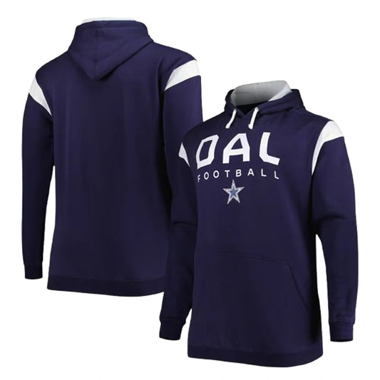 Men's Navy Dallas Cowboys Big &amp; Tall Pullover Hoodie