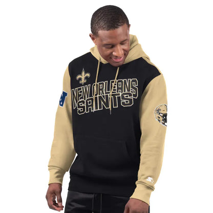 Men's New Orleans Saints Starter Pullover Hoodie Front