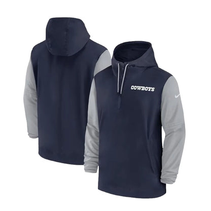 Men's Nike Navy Dallas Cowboys 2024 Half-Zip Jacket