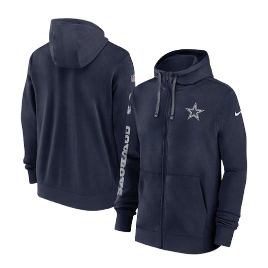 Men's Nike Navy Dallas Cowboys 2024 Sideline Club Hoodie 1