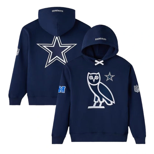Men's OVO Navy Dallas Cowboys Icon Team Hoodie