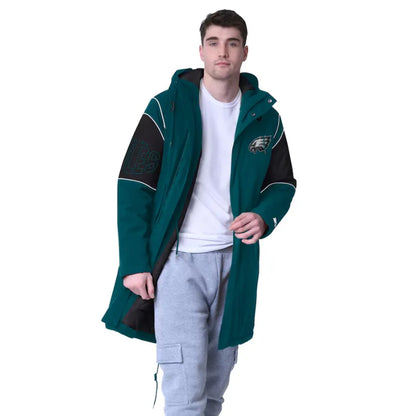 Men's Philadelphia Eagles Green Full-Zip Jacket Front