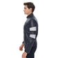 Men’s Real Black Leather Belted Collar Jacket