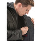 Men’s Real Black Leather Hooded Vegetal Jacket