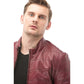 Men’s Real Burgundy Leather Jacket