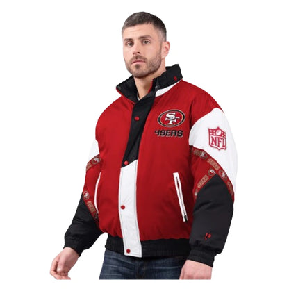Men's San Francisco 49ers Pro Player Scarlet Hoodie Jacket