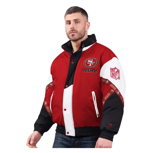Men's San Francisco 49ers Pro Player Scarlet Hoodie Jacket