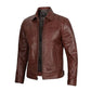 Men Simple Cafe Racer Jacket