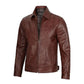Men Simple Cafe Racer Jacket