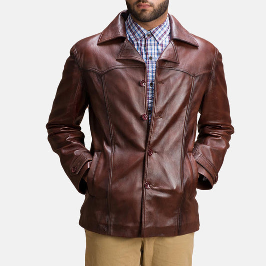 Vincent Alley Brown Leather Jacket
