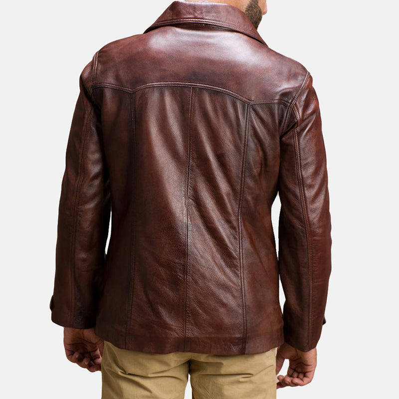 Vincent Alley Brown Leather Jacket