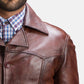 Vincent Alley Brown Leather Jacket