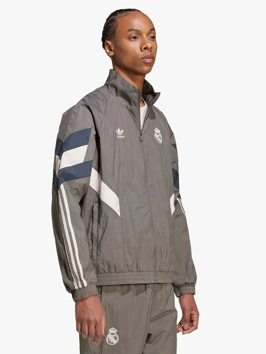 Mens adidas Real Madrid Grey Track Jacket