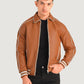 Cooper Tan Brown Leather Varsity Jacket