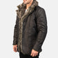 Furlong Black Leather Coat