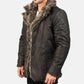 Furlong Black Leather Coat