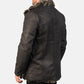 Furlong Black Leather Coat