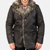 Furlong Black Leather Coat