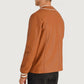 Willis Tan Brown Leather Varsity Jacket