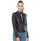 Women’s Real Black Leather Moto Jacket