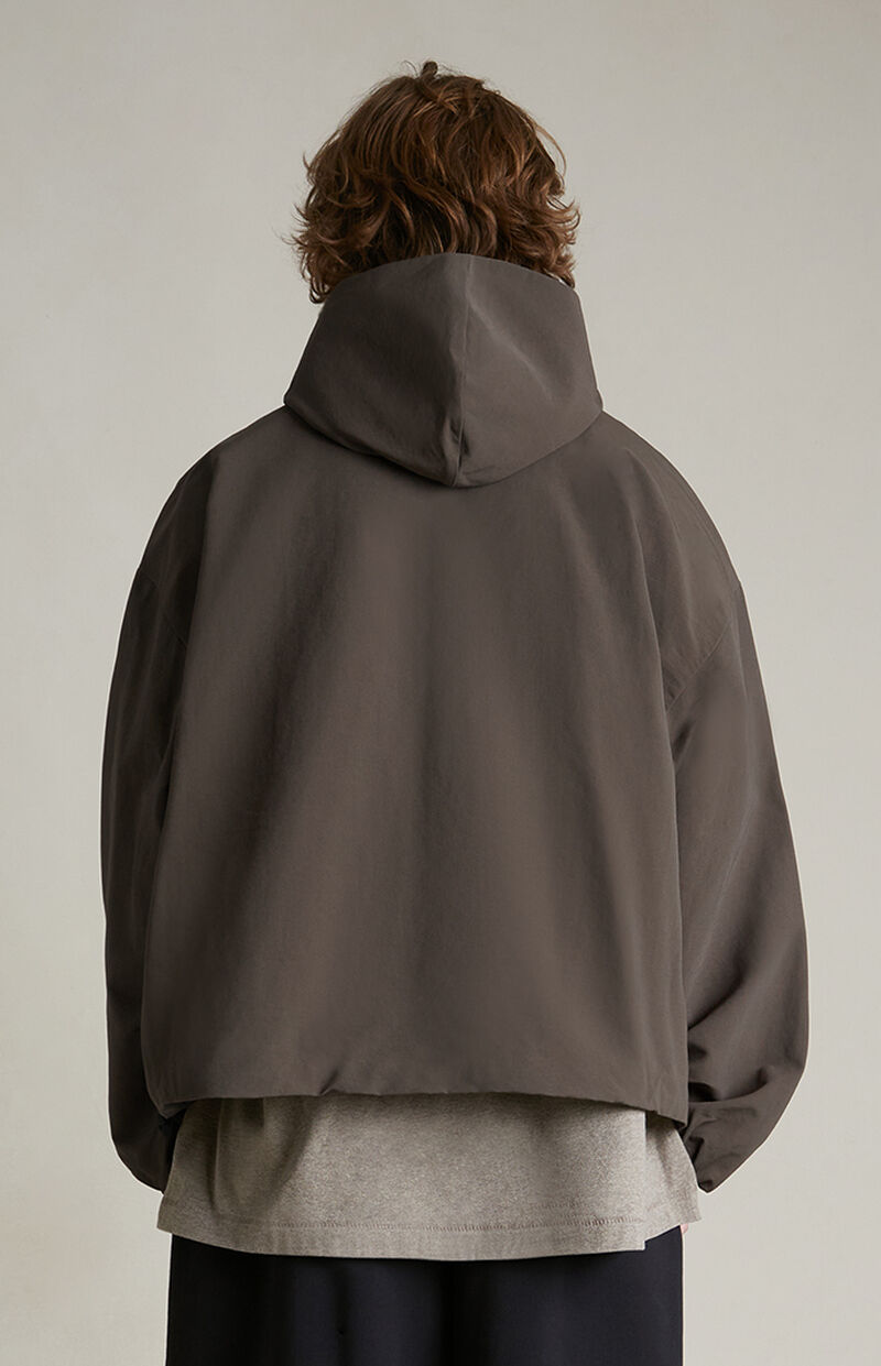 Military Nylon Anorak Grey Hooded