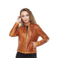Women’s Real Brown Leather Waxed Jacket