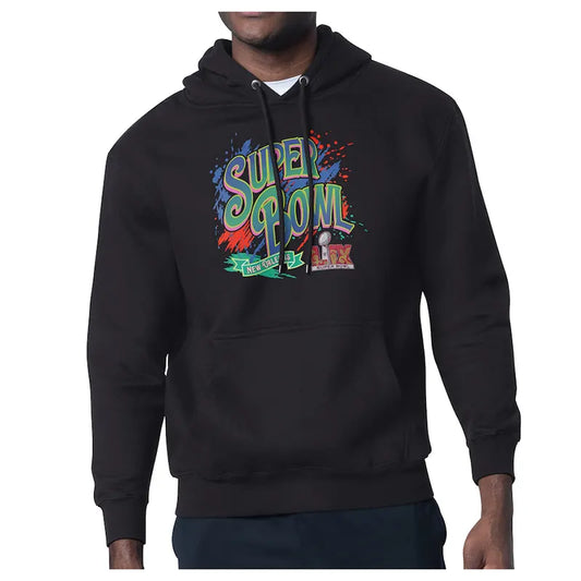 NFL 2025 Super Bowl LIX Graphic Black Hoodie
