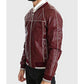 Men’s Red Varsity Leather Jacket