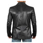 Men Vintage Style Black Leather Blazer