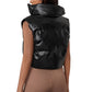 Womens-Cropped-Puffer-Leather-Vest