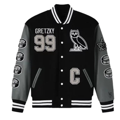 OVO Gretzky Black Varsity Jacket