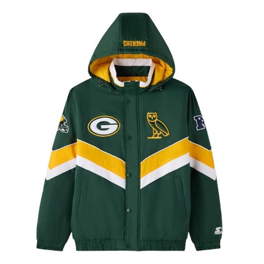 OVO NFL Green Bay Packers Starter Sideline Puffer Jacket