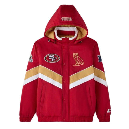 OVO NFL San Francisco 49ers Starter Sideline Puffer Jacket
