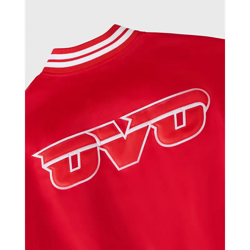 OVO x NBA Atlanta Hawks Satin Varsity Jacket