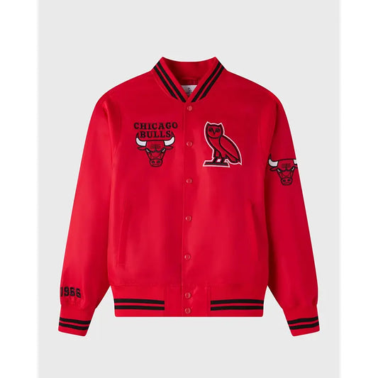 OVO x NBA Chicago Bulls Satin Varsity Jacket