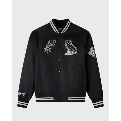OVO x NBA San Antonio Spurs Satin Varsity Jacket