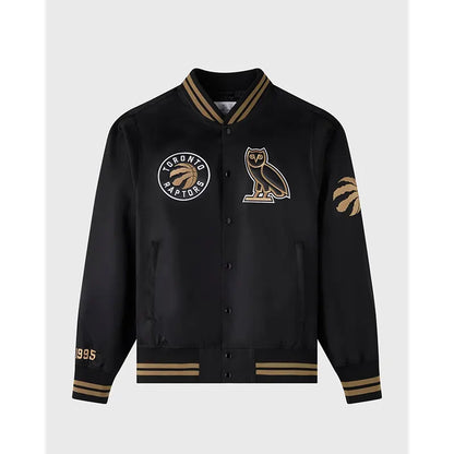OVO x NBA Toronto Raptorst Satin Varsity Jacket