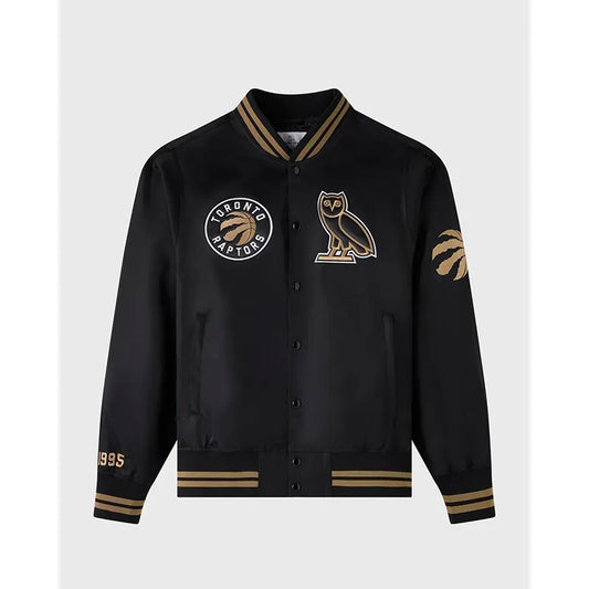 OVO x NBA Toronto Raptorst Satin Varsity Jacket